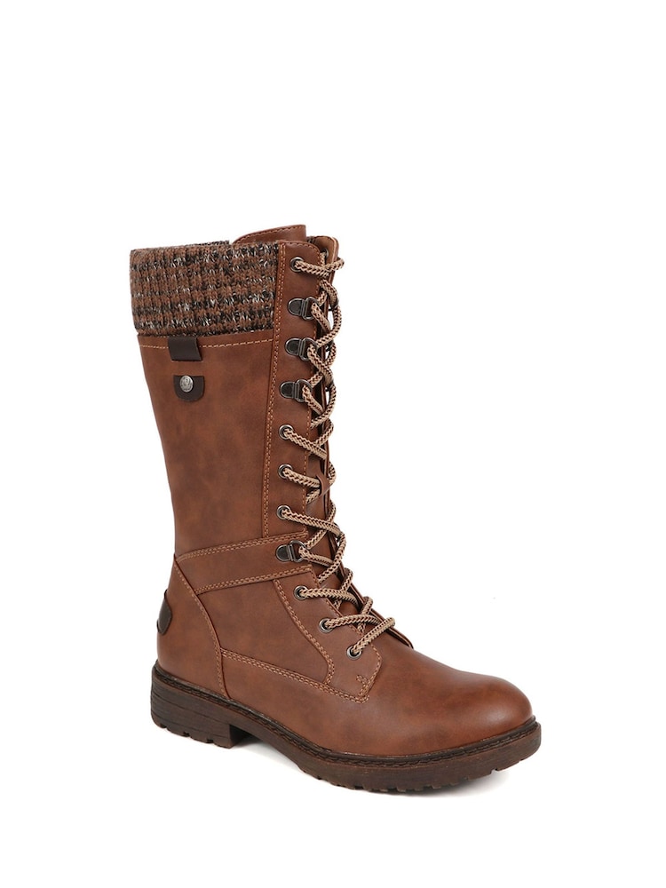Pavers Lace-Up Calf Boots - Image 2 of 5
