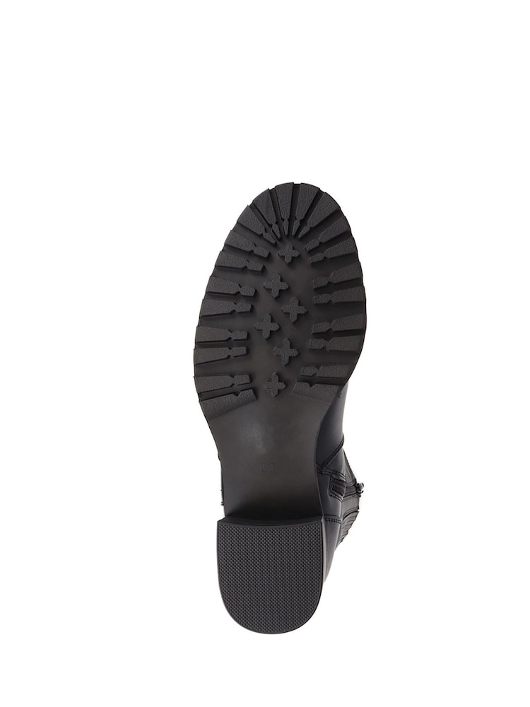 Pavers Black Knee High Buckle Detail Boots - Image 5 of 5