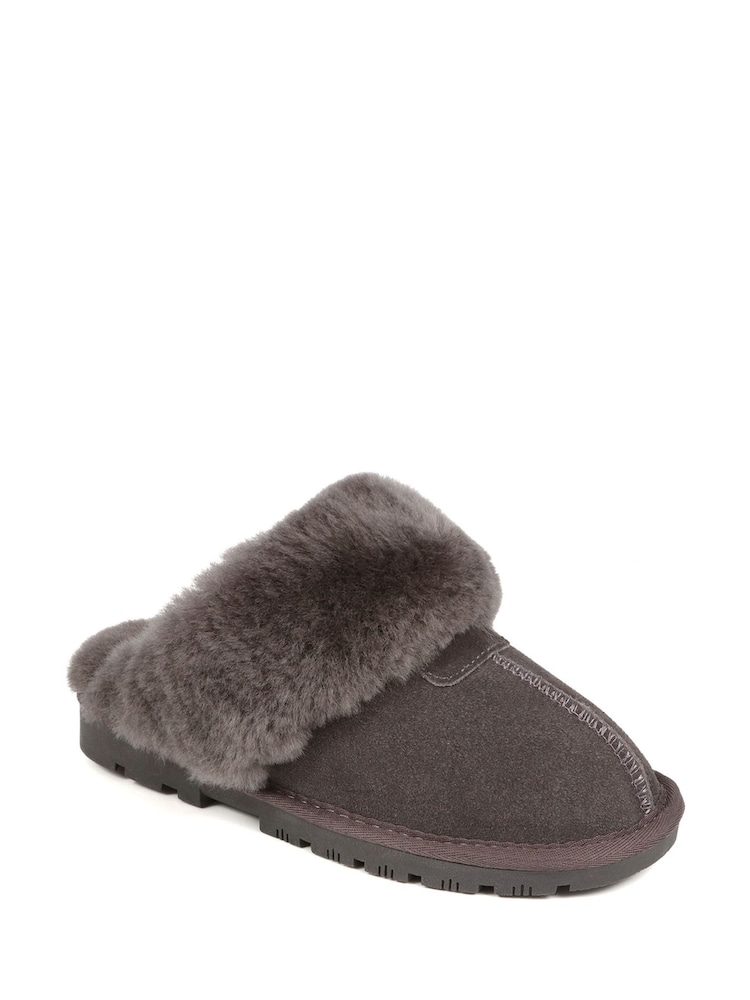 Pavers Sheepskin Lined Slippers - Image 2 of 5