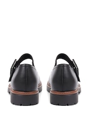 Pavers Plain Black Mary Jane Buckle Shoes with Chunky Sole - Image 3 of 5