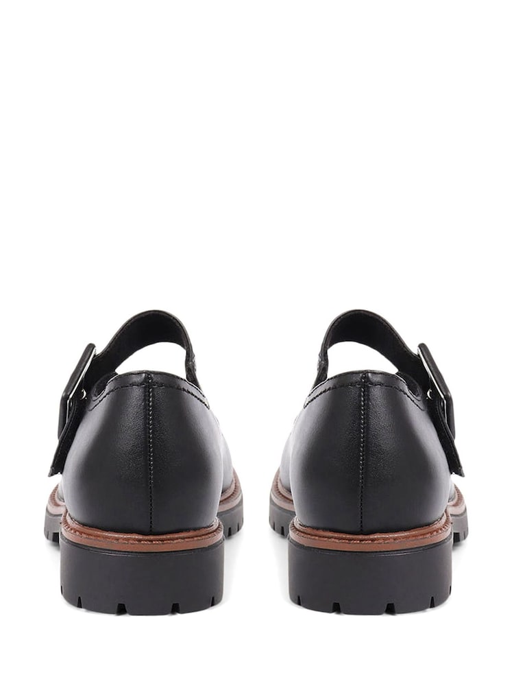 Pavers Plain Black Mary Jane Buckle Shoes with Chunky Sole - Image 3 of 5