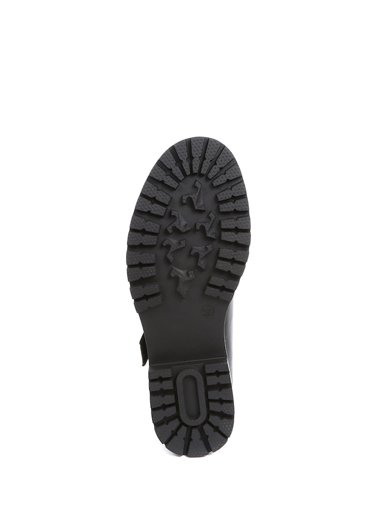 Plain Black - Pavers Mary Jane Buckle Shoes with Chunky Sole - Image 5 of 5 Plain Black - Pavers Mary Jane Buckle Shoes with Chunky Sole - Image 5 of 5