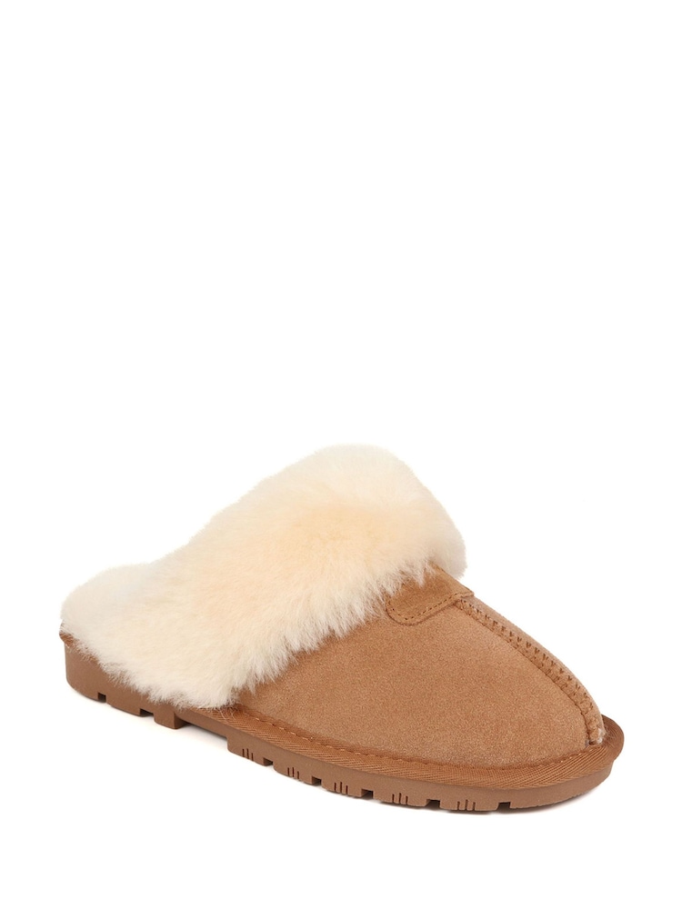 Pavers Sheepskin Lined Slippers - Image 2 of 5
