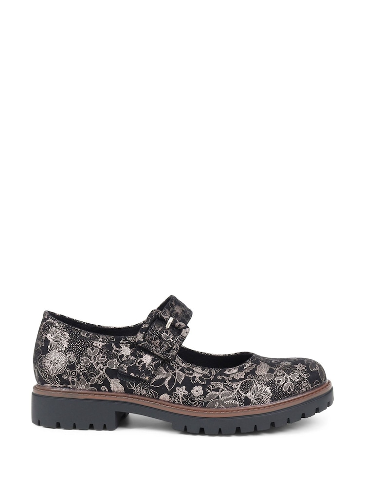 Zwart/wit - Pavers Mary Jane Buckle Shoes with Chunky Sole - Image 1 of 5