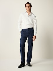 White Regular Fit Trimmed Formal Long Sleeve Shirt - Image 2 of 9