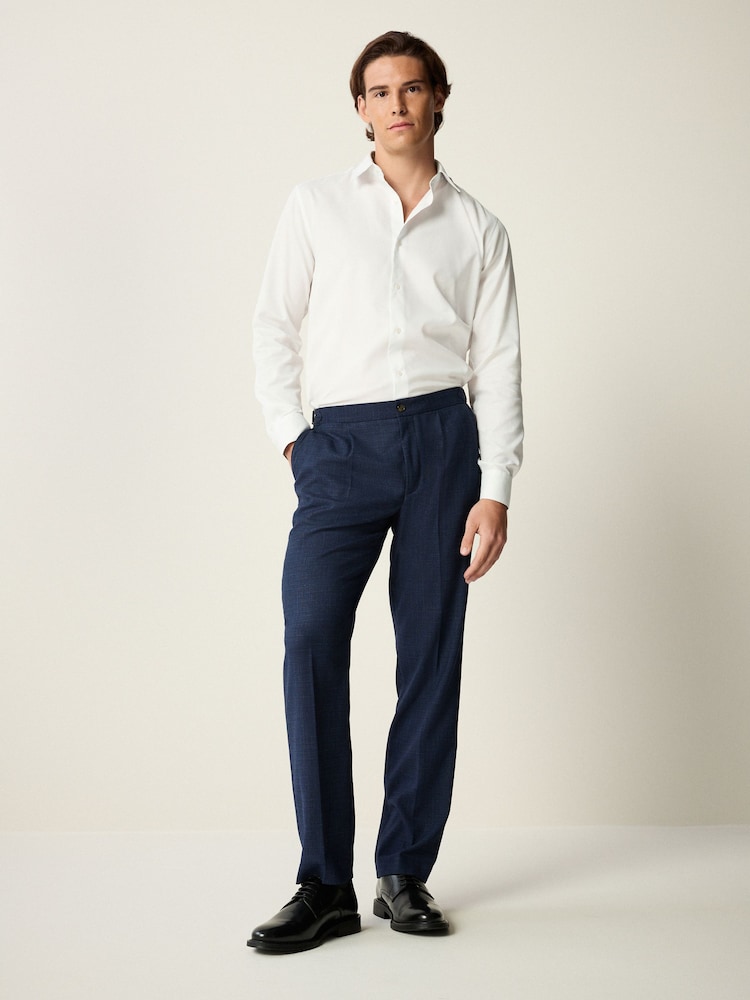White Regular Fit Trimmed Formal Long Sleeve Shirt - Image 2 of 9