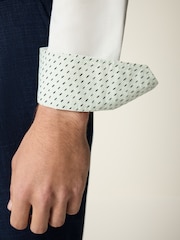 White Regular Fit Trimmed Formal Long Sleeve Shirt - Image 6 of 9
