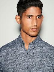 Navy Blue Floral Regular Fit - Image 1 of 5