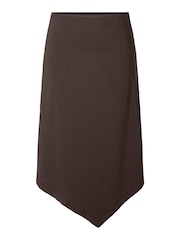 PIECES Brown Midwaist Midi Skirt - Image 1 of 1