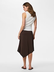PIECES Brown Midwaist Midi Skirt - Image 2 of 6