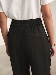 Black Elastic Back Wide Leg Trousers - Image 11 of 13