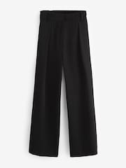 Black Elastic Back Wide Leg Trousers - Image 12 of 13