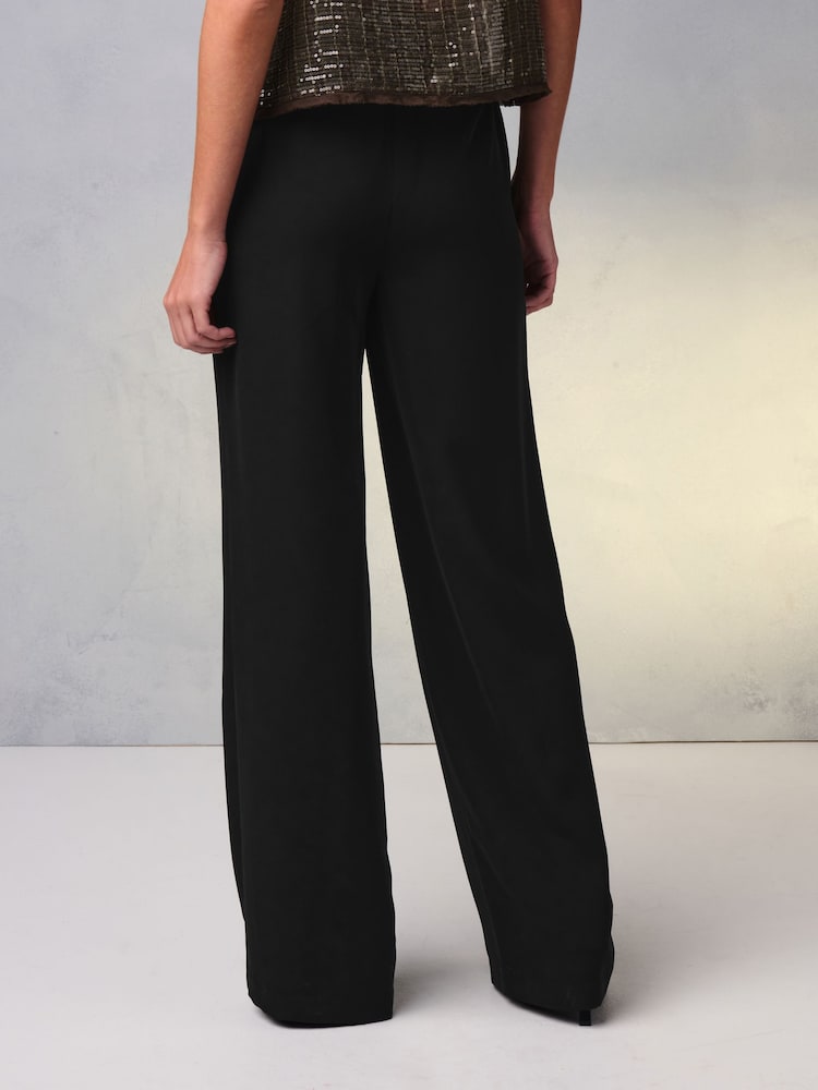 Noir - Pantalon ample à dos élastique - Image 3 of 7