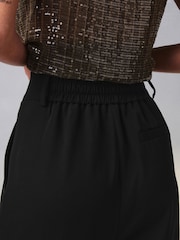 Black Elastic Back Wide Leg Trousers - Image 5 of 7
