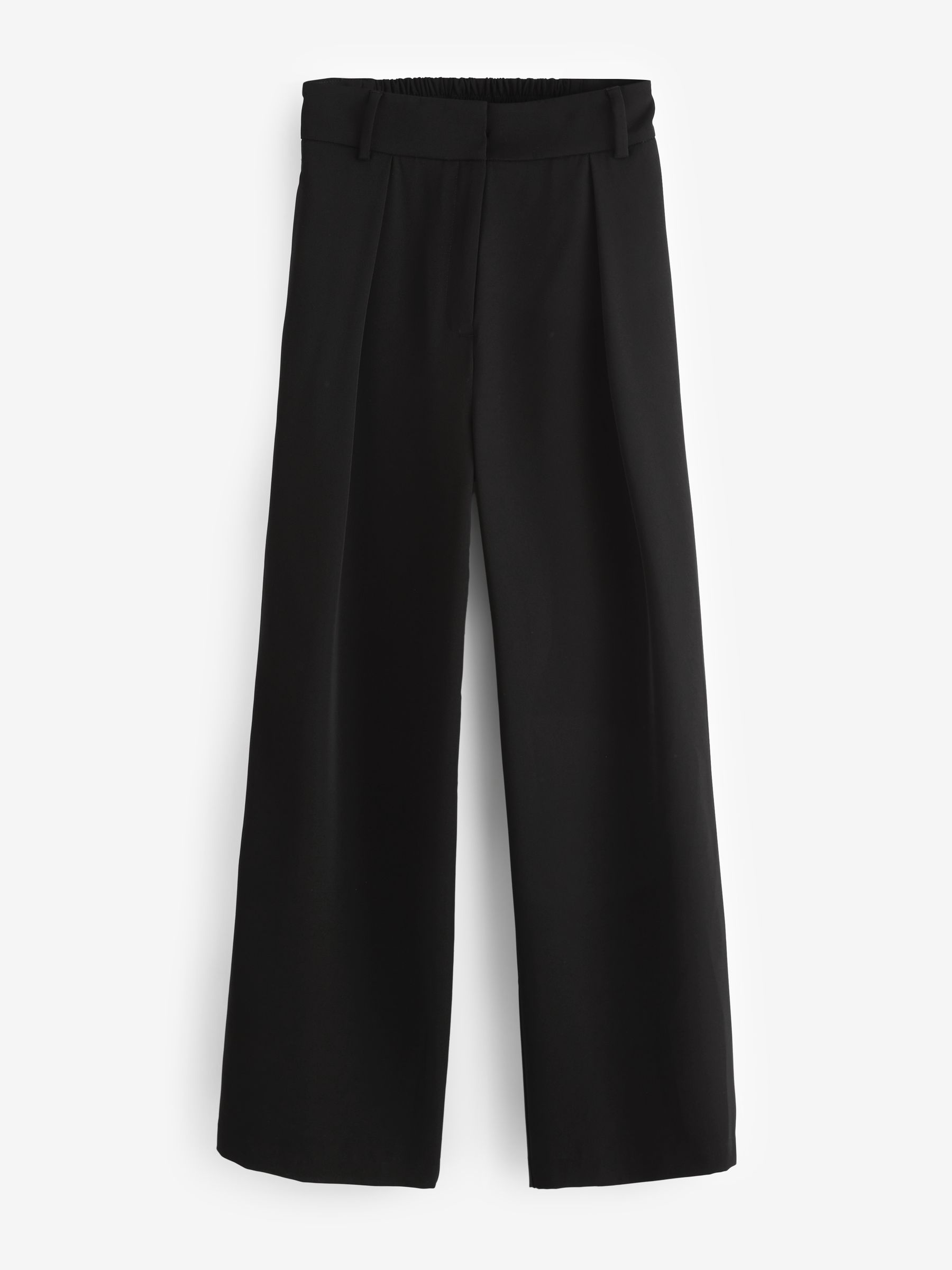Buy Black Elastic Back Wide Leg Trousers from Next Canada