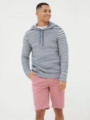 FatFace Blue Trescowe Knitted Hoodie - Image 1 of 5