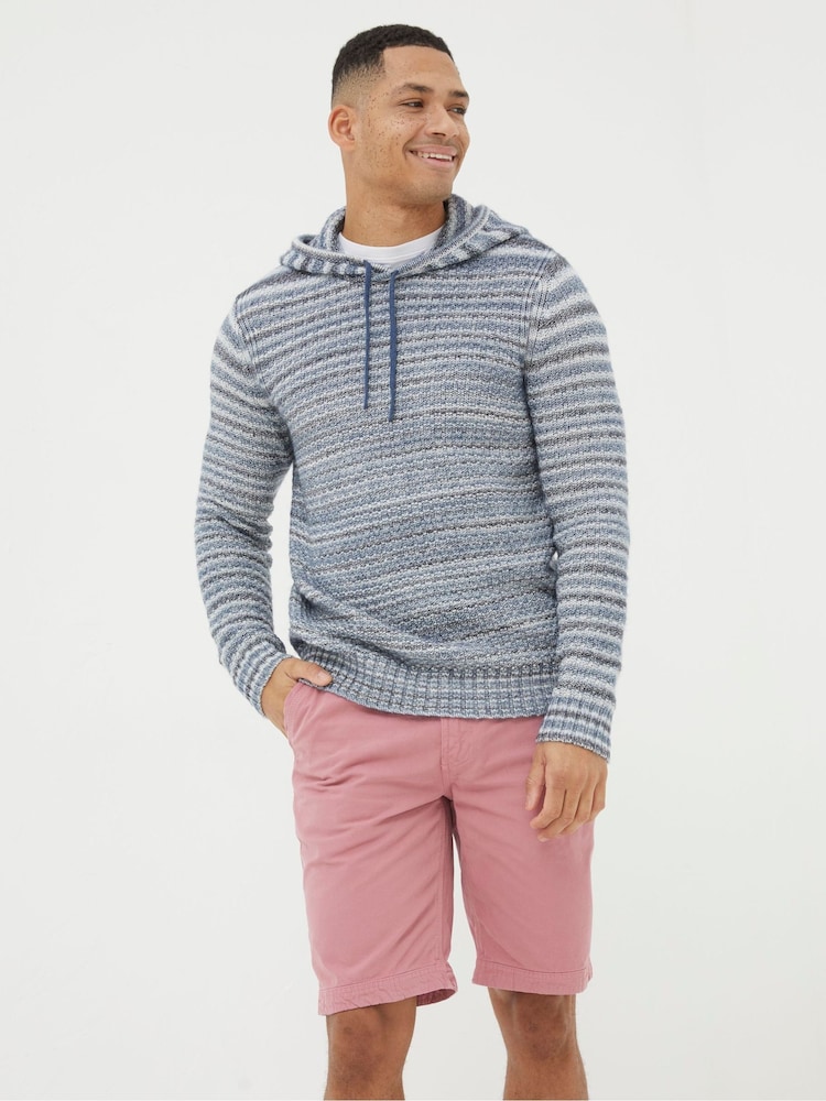 FatFace Blue Trescowe Knitted Hoodie - Image 1 of 5