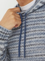 FatFace Blue Trescowe Knitted Hoodie - Image 4 of 5