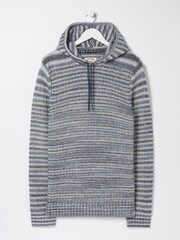 FatFace Blue Trescowe Knitted Hoodie - Image 5 of 5