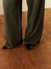 Grey Elastic Back Wide Leg Trousers - Image 6 of 9