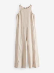 Stone Linen Jumpsuit - Image 5 of 6