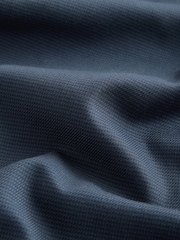 Navy Blue Double Collar Regular Fit Trimmed Formal 100% Cotton Oxford Shirt - Image 7 of 8