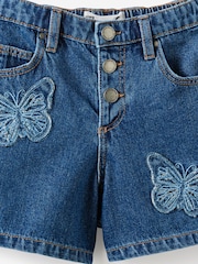 Cotton On Dark Blue Snap Front Denim Shorts - Image 3 of 3