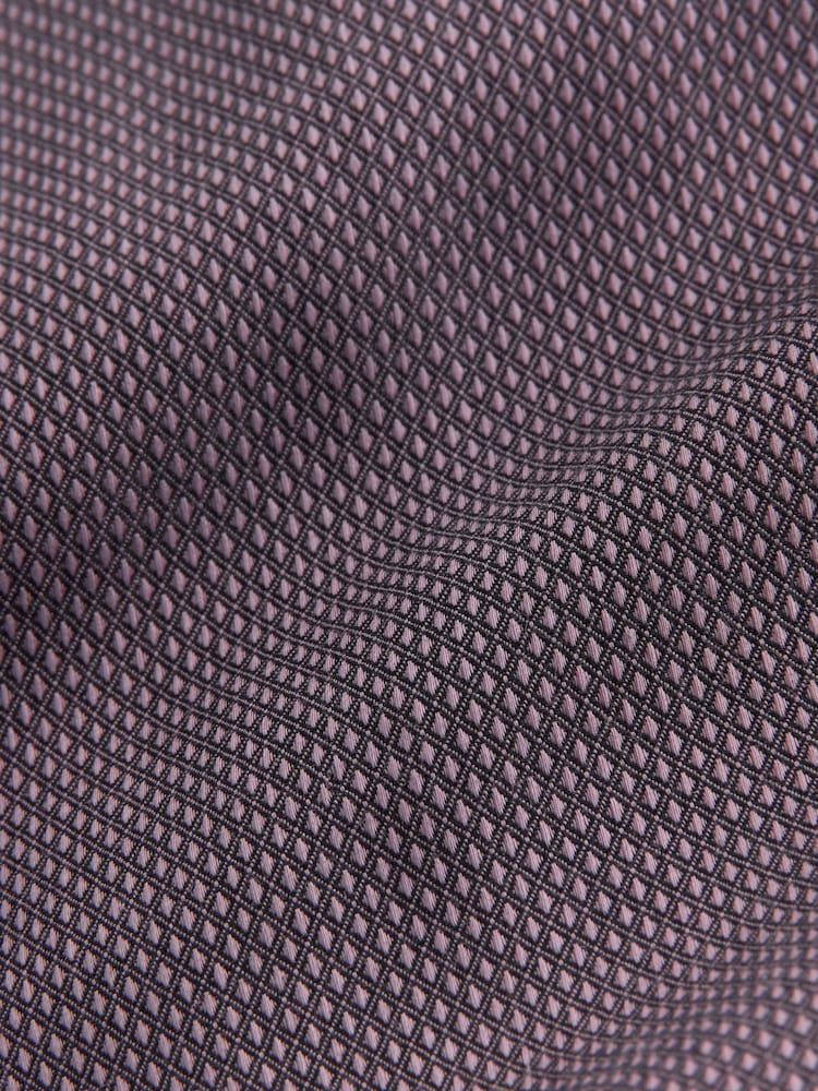 Purple Regular Fit Trimmed Formal 100% Cotton Oxford Shirt - Image 9 of 9