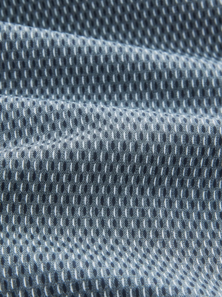 Grey Print Regular Fit Easy Iron Button Down Oxford Shirt - Image 7 of 7