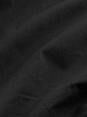 Black Long Sleeve Single Cuff Paper Touch 100% Cotton Poplin Fabric Formal Shirt - Image 8 of 8