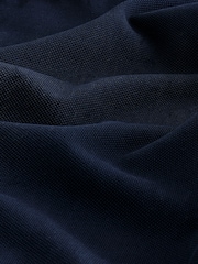 Navy Blue Regular Fit Textured Single Cuff Shirt With Cutaway Collar - Image 8 of 8