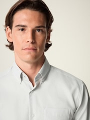 Light Grey Waffle Texture Single Cuff Shirt - Image 5 of 8