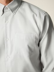 Light Grey Waffle Texture Single Cuff Shirt - Image 6 of 8