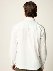 White Long Sleeve Single Cuff Paper Touch 100% Cotton Poplin Fabric Formal Shirt - Image 3 of 9