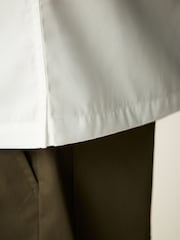 White Long Sleeve Single Cuff Paper Touch 100% Cotton Poplin Fabric Formal Shirt - Image 9 of 9