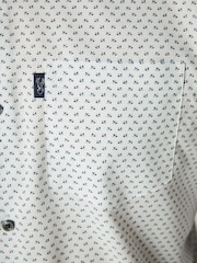Blanc/Bleu Dot - Chemise Oxford boutonnée repassage facile - Image 7 of 8