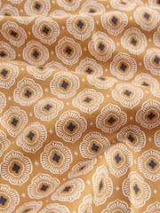 Neutral Brown Geometric Printed Short Sleeve Shirt - Image 7 of 7