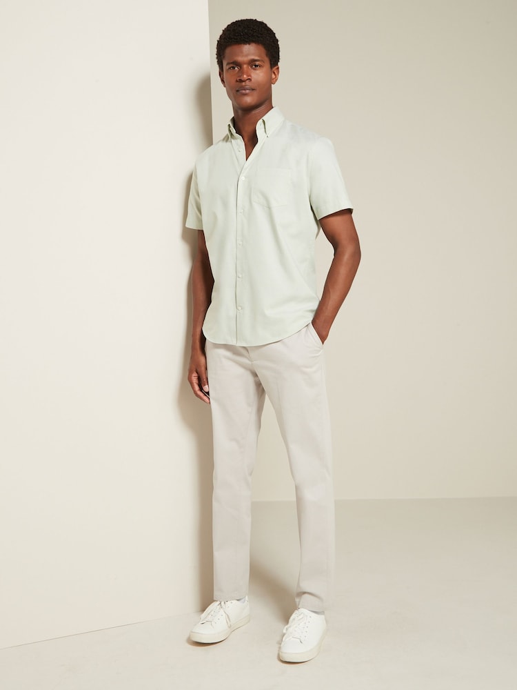 Green Easy Care Short Sleeve Royal Oxford Shirt - Image 2 of 6