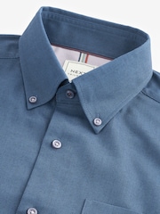 Light Blue Short Sleeve Linen Blend Shirt - Image 7 of 8