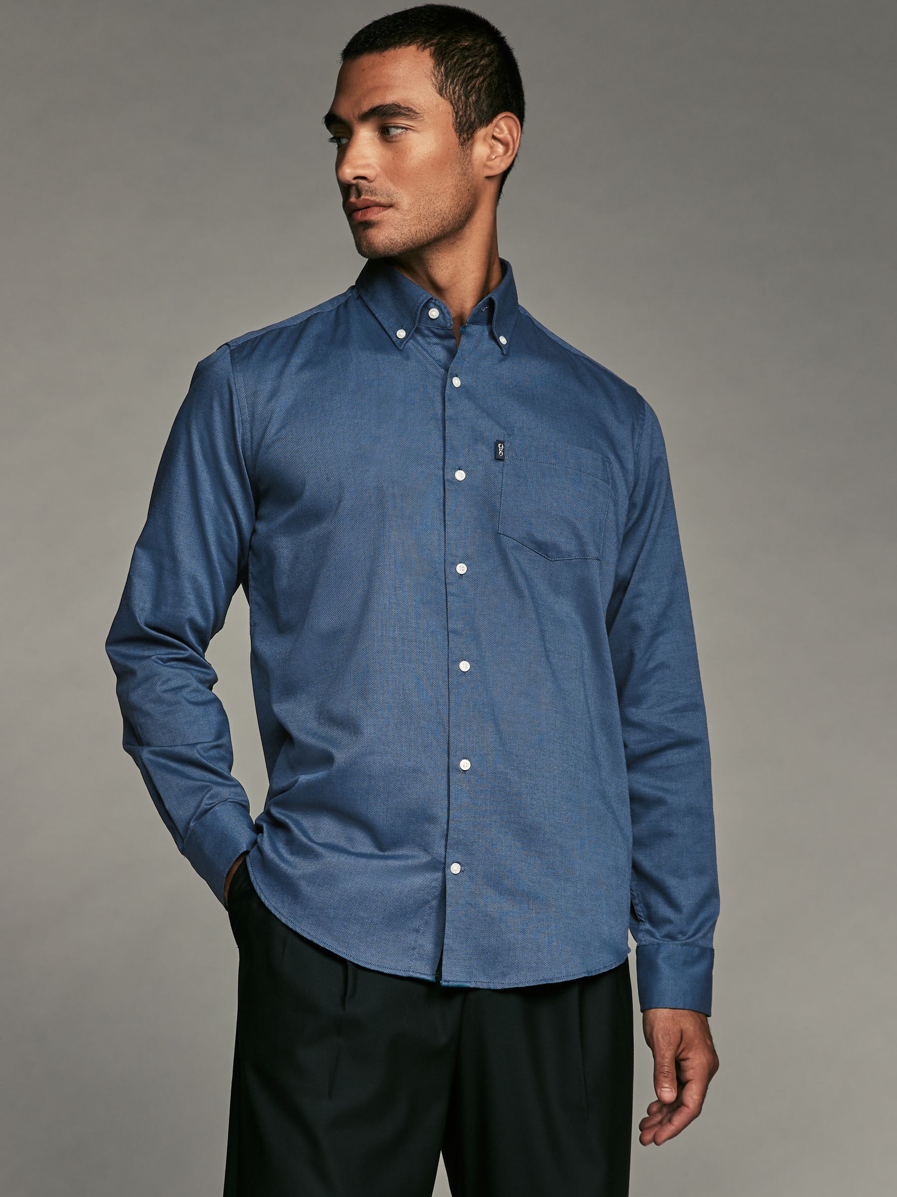 【冬バーゲン★】 Royal Sleeve Long Care Easy Blue Buy Oxford Cuff Single テープ・マスキングテープ