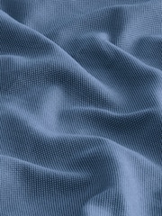 Blue Easy Care Long Sleeve Royal Oxford Single Cuff Shirt With Button Down Collar - Image 9 of 9