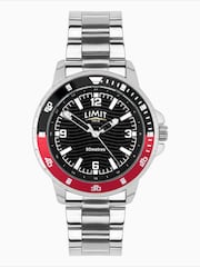 Limit Silver 42mm Mens Round Silver Analogue Watch with Silver Bracelet - Image 1 of 4