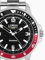 Limit Silver 42mm Mens Round Silver Analogue Watch with Silver Bracelet - Image 4 of 4