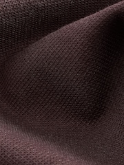 Chocolate Brown Regular Fit Textured Single Cuff Shirt With Cutaway Collar - Image 7 of 8