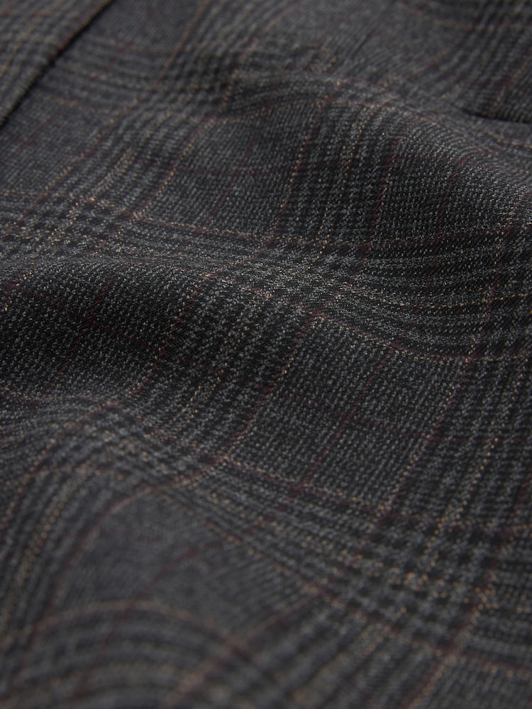 Grau/Schwarz - Einreihiger Blazer mit Karomuster - Bild 7 von 7
