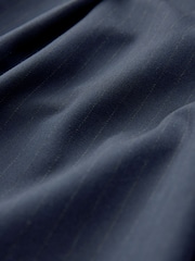 Navy Pinstripe Elastic Back Wide Leg Trousers - Image 7 of 7