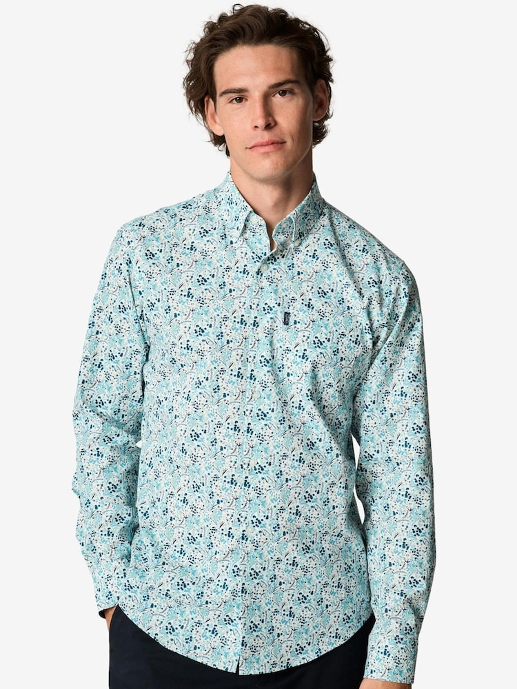 White/Blue Ditsy Floral Regular Fit - Image 1 of 8