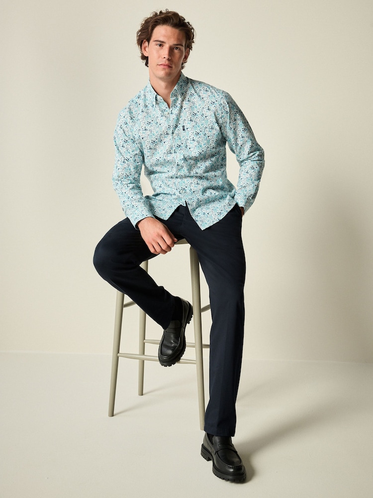 White/Blue Ditsy Floral Regular Fit - Image 2 of 8