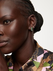 Oliver Bonas Green Zara Stem Stud Earrings - Image 6 of 6