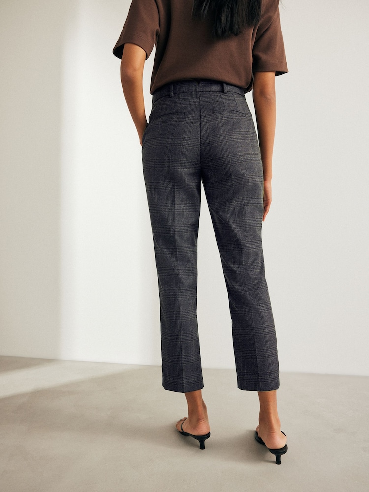 Grey/Black Check Slim Trousers - Image 2 of 7
